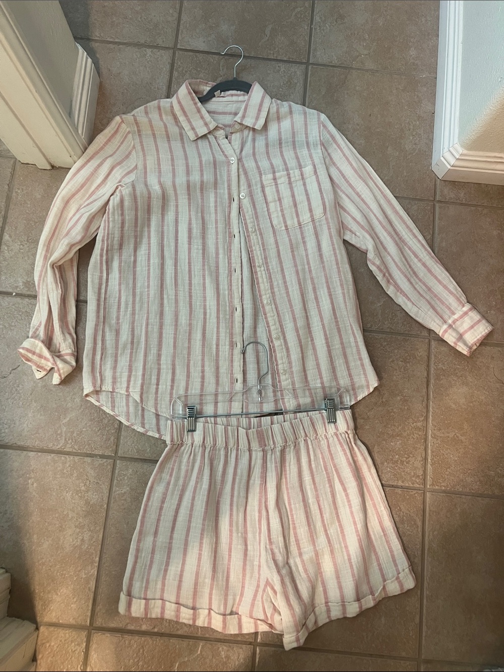 Z Supply Pink and White Striped Set